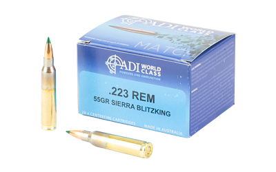ADI World Class Ammunition .223 Remington 55gr MATCHKING – 20rd